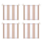 4PCS Outdoor Patio Seat Cushions with Ties for Gardens and Patios, Replacement Chair Pads
