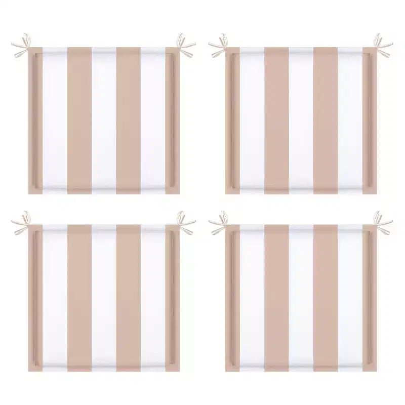 4PCS Outdoor Patio Seat Cushions with Ties for Gardens and Patios, Replacement Chair Pads