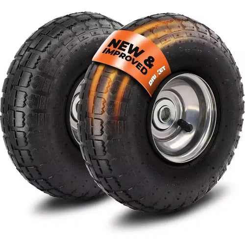 10 Heavy Duty 4.10/3.50-4 Tire - Dolly Wheels and Hand Truck Wheels Replacement - 4.10 3.50-4 for Cart, Generator, Lawn Mower, Ram-Pro