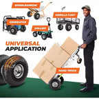 10 Heavy Duty 4.10/3.50-4 Tire - Dolly Wheels and Hand Truck Wheels Replacement - 4.10 3.50-4 for Cart, Generator, Lawn Mower, Ram-Pro