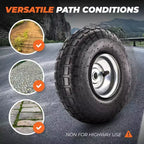 10 Heavy Duty 4.10/3.50-4 Tire - Dolly Wheels and Hand Truck Wheels Replacement - 4.10 3.50-4 for Cart, Generator, Lawn Mower, Ram-Pro