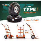 10 Heavy Duty 4.10/3.50-4 Tire - Dolly Wheels and Hand Truck Wheels Replacement - 4.10 3.50-4 for Cart, Generator, Lawn Mower, Ram-Pro