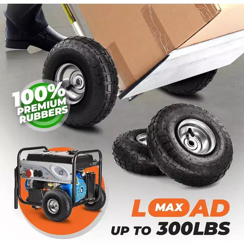 10 Heavy Duty 4.10/3.50-4 Tire - Dolly Wheels and Hand Truck Wheels Replacement - 4.10 3.50-4 for Cart, Generator, Lawn Mower, Ram-Pro