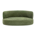Jennifer Taylor Home Shep 36 Curved Dog Sofa Bed, Medium, Moss Green Fleeced Teddy