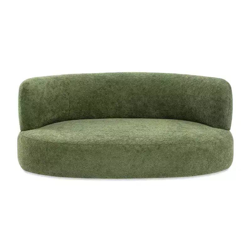 Jennifer Taylor Home Shep 36 Curved Dog Sofa Bed, Medium, Moss Green Fleeced Teddy
