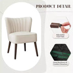 Modern Velvet Accent Chair  Armless Design, 300lbs Capacity with Wooden Legs for Living Room, Bedroom & Office (Black/Green/Beige)