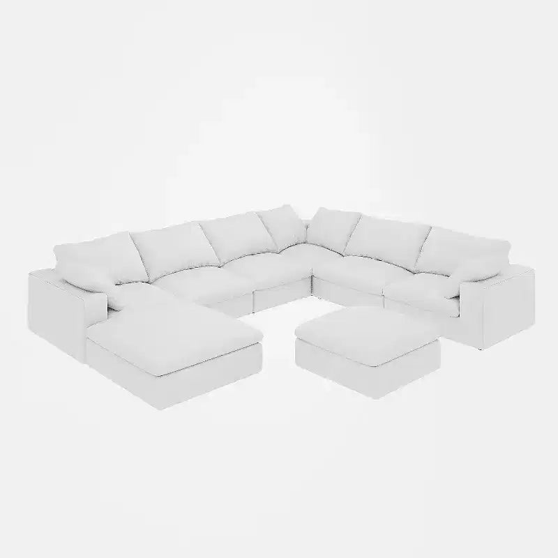 Large size modular cloud sofa 8 seater down sofa bed apartment living room sofa (8seater)