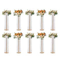 VEVOR 10PCS 35.43inchTall Crystal Wedding Flowers Stand,Luxurious Centerpieces Flower Vases Crystal Gold Vase Metal,Perfect for T-stage Wedding Party