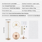 VEVOR 10PCS 35.43inchTall Crystal Wedding Flowers Stand,Luxurious Centerpieces Flower Vases Crystal Gold Vase Metal,Perfect for T-stage Wedding Party