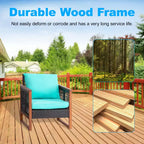 BestMassage Patio Furniture Set 3-Piece Outdoor Wicker Conversation Bistro Set