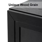 PexFix 36x31x16 Wood Accent Cabinet with Adjustable Shelves in Black