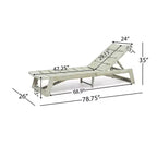 Okak 1PC/2PCS Acacia Wood Adjustable Chaise Lounge,Modern Outdoor Lounger with Slatted Design for Poolside,Backyard,Garden