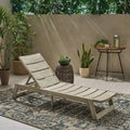 Okak 1PC/2PCS Acacia Wood Adjustable Chaise Lounge,Modern Outdoor Lounger with Slatted Design for Poolside,Backyard,Garden