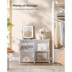 4-Tier Adjustable Shoe Rack Organizer, Space-Saving Storage Cabinet Holds 16 Pairs, White