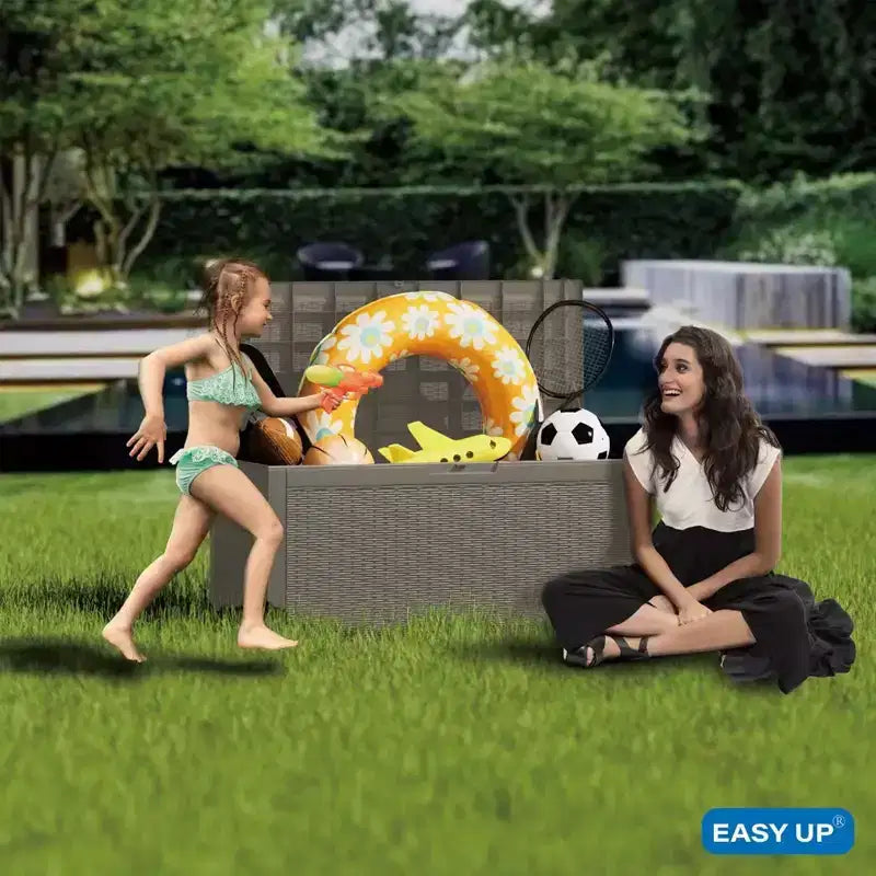 Chic Crate - 100 Gallon Water Resistant Resin Lockable Deck Box