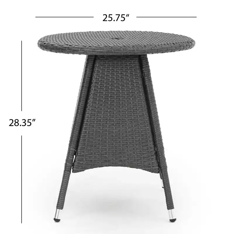 Christopher Knight Home Georgina Outdoor Wicker 3 Piece Bistro Set with Cushion