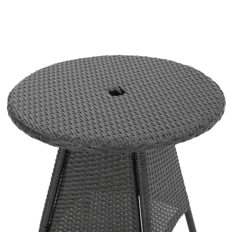 Christopher Knight Home Georgina Outdoor Wicker 3 Piece Bistro Set with Cushion