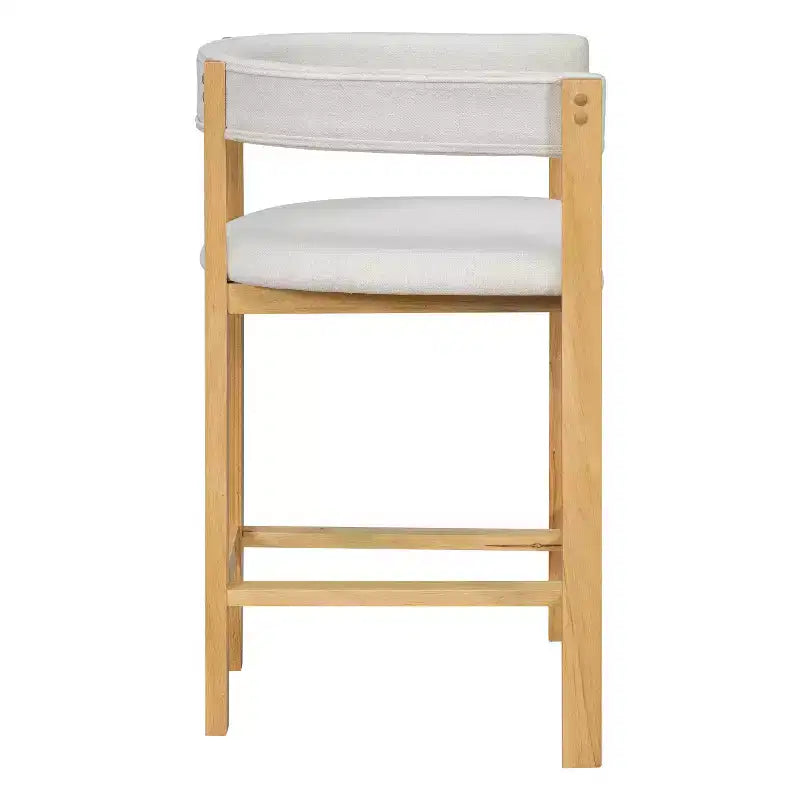 Christopher Knight Home Callista Rubberwood Upholstered Counter Stool With Open Back (Set of 2)