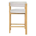 Christopher Knight Home Callista Rubberwood Upholstered Counter Stool With Open Back (Set of 2)