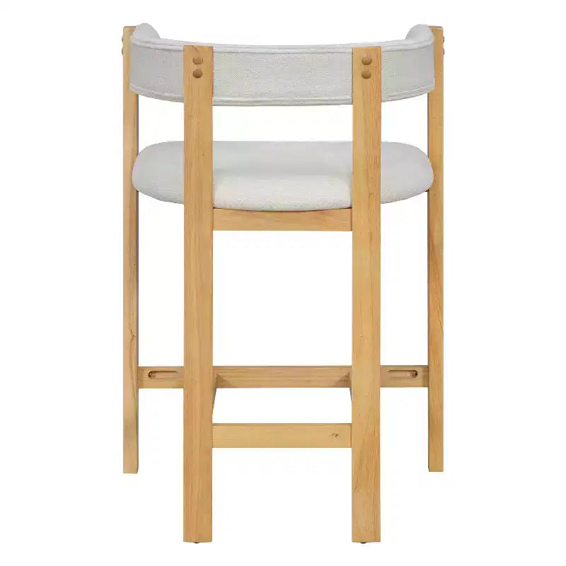 Christopher Knight Home Callista Rubberwood Upholstered Counter Stool With Open Back (Set of 2)