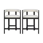 Christopher Knight Home Callista Rubberwood Upholstered Counter Stool With Open Back (Set of 2)