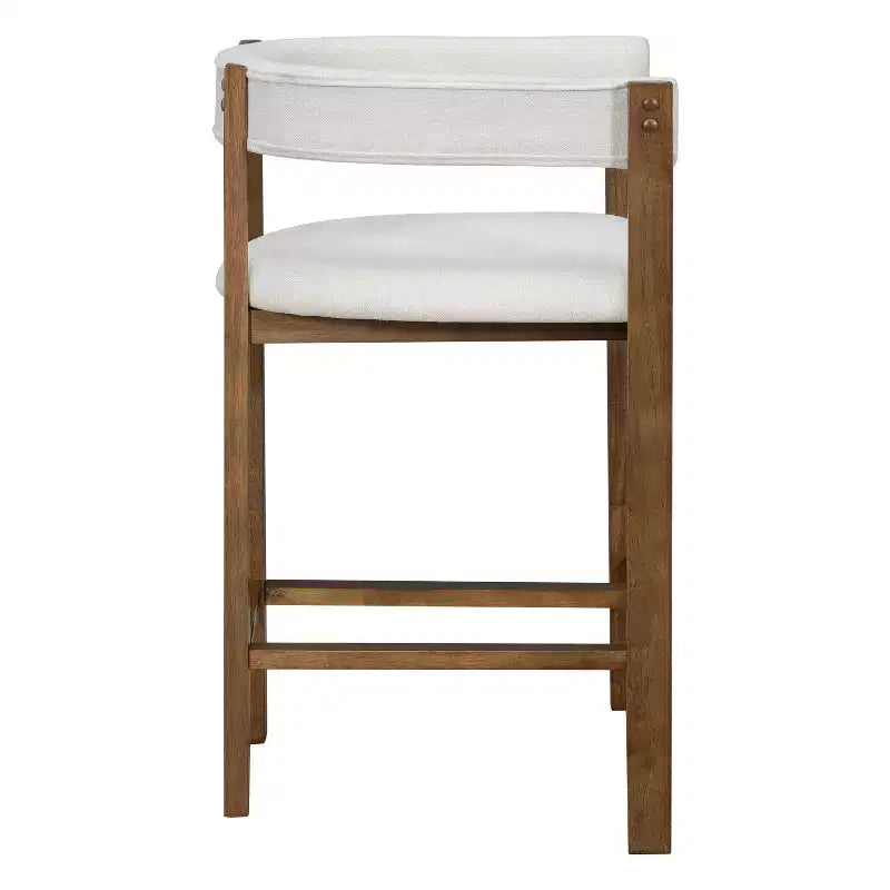 Christopher Knight Home Callista Rubberwood Upholstered Counter Stool With Open Back (Set of 2)