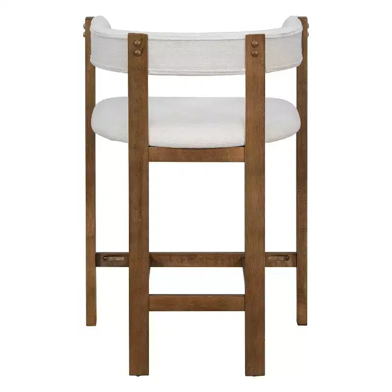 Christopher Knight Home Callista Rubberwood Upholstered Counter Stool With Open Back (Set of 2)