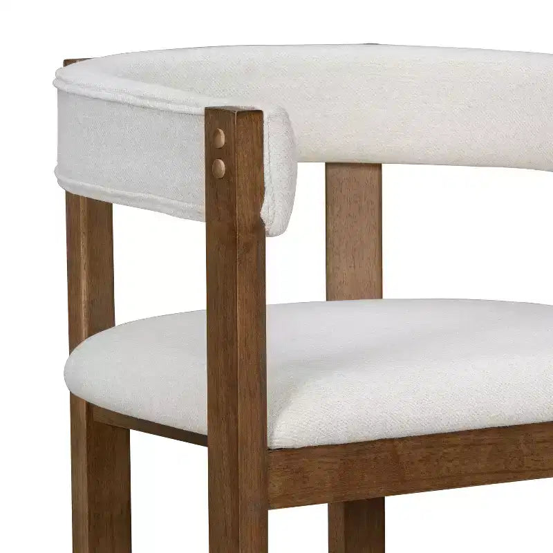 Christopher Knight Home Callista Rubberwood Upholstered Counter Stool With Open Back (Set of 2)