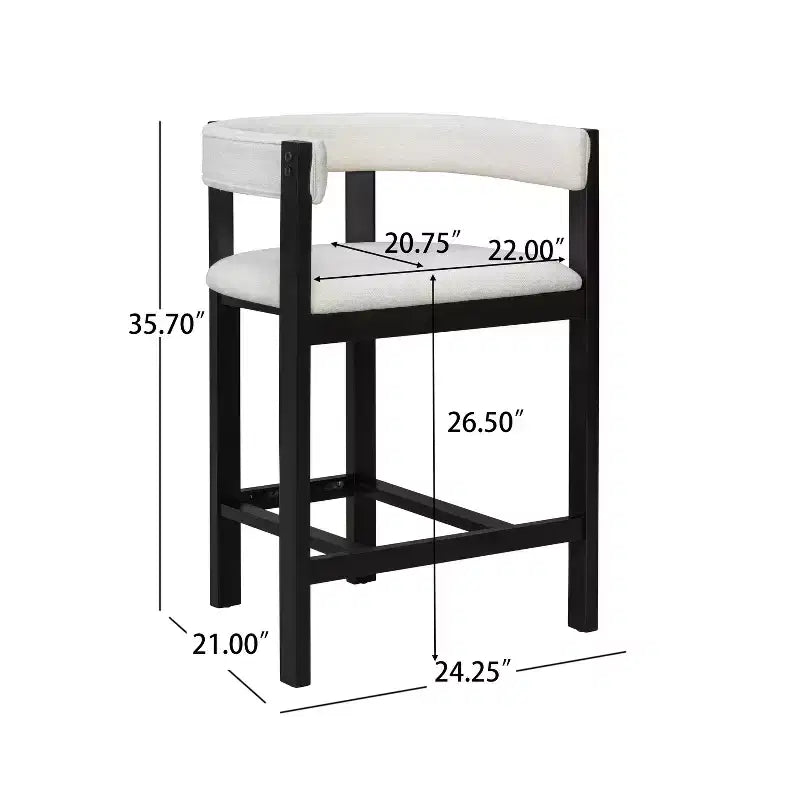 Christopher Knight Home Callista Rubberwood Upholstered Counter Stool With Open Back (Set of 2)