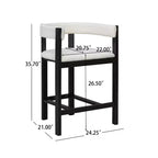 Christopher Knight Home Callista Rubberwood Upholstered Counter Stool With Open Back (Set of 2)