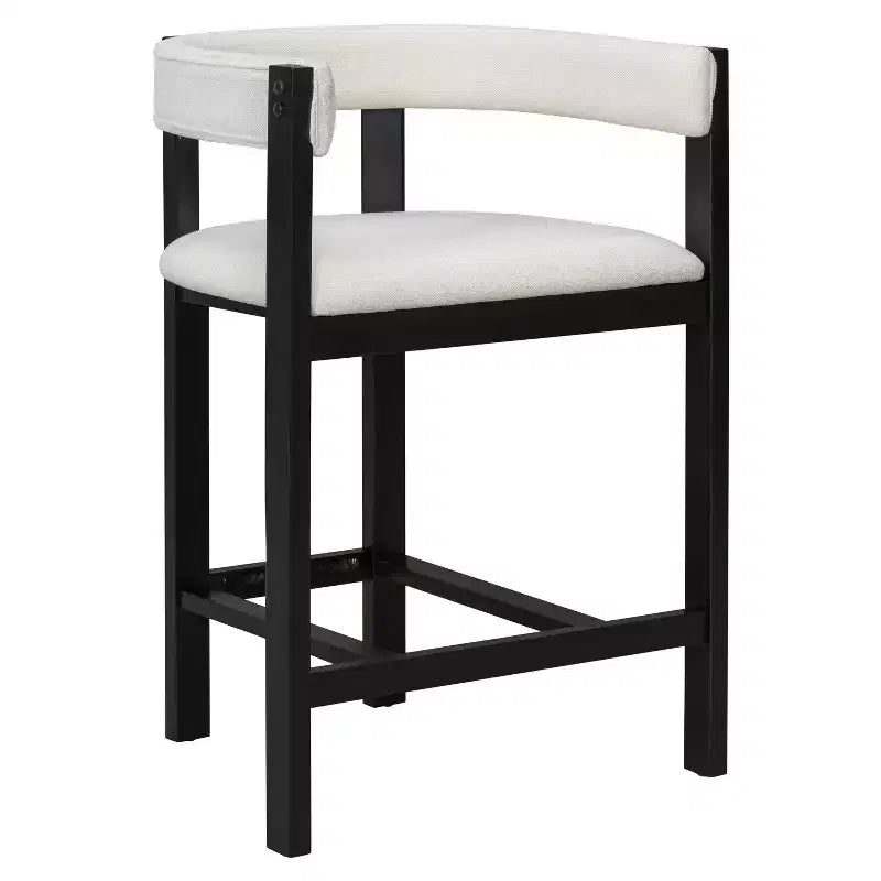 Christopher Knight Home Callista Rubberwood Upholstered Counter Stool With Open Back (Set of 2)