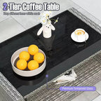 Costway 4 PCS Patio Furniture Set with 2 Rattan Chairs Loveseat Coffee Table Cushions Gray