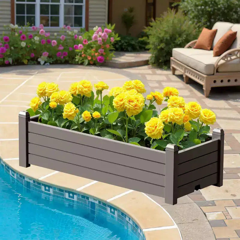Rectangular Potted Garden Bed Planting Box With A Capacity Of 78L/21Gal/2.75 Cubic Feet