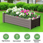 Rectangular Potted Garden Bed Planting Box With A Capacity Of 78L/21Gal/2.75 Cubic Feet