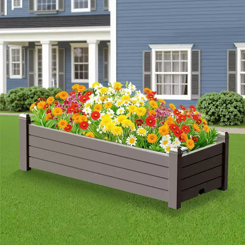 Rectangular Potted Garden Bed Planting Box With A Capacity Of 78L/21Gal/2.75 Cubic Feet
