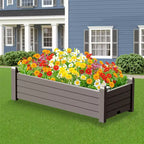 Rectangular Potted Garden Bed Planting Box With A Capacity Of 78L/21Gal/2.75 Cubic Feet