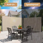 Retractable Side Screen Awning, UV Resistant, Waterproof, Patio Privacy Screen for Garden, Balcony, 118.1 x 62.99