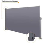 Retractable Side Screen Awning, UV Resistant, Waterproof, Patio Privacy Screen for Garden, Balcony, 118.1 x 62.99