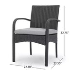 Christopher Knight Home Lindy Outdoor Acacia Wood and Wicker 3 Piece Bistro Set