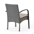 Christopher Knight Home Lindy Outdoor Acacia Wood and Wicker 3 Piece Bistro Set