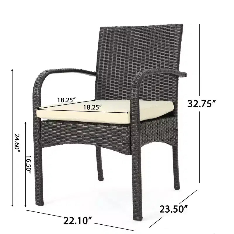 Christopher Knight Home Lindy Outdoor Acacia Wood and Wicker 3 Piece Bistro Set