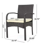 Christopher Knight Home Lindy Outdoor Acacia Wood and Wicker 3 Piece Bistro Set
