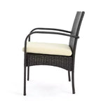 Christopher Knight Home Lindy Outdoor Acacia Wood and Wicker 3 Piece Bistro Set
