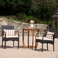 Christopher Knight Home Lindy Outdoor Acacia Wood and Wicker 3 Piece Bistro Set