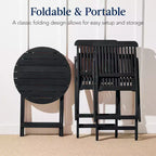 Best Choice Products 3-Piece Acacia Wood Bistro Set, Folding Patio Furniture w/ 2 Chairs, Table