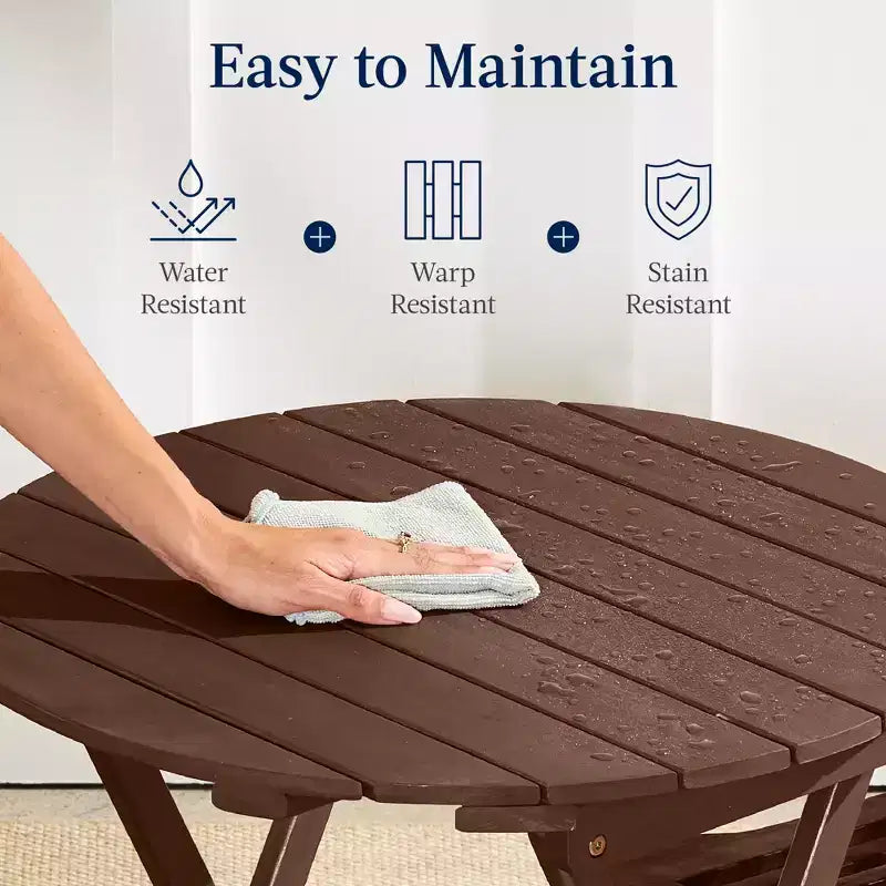 Best Choice Products 3-Piece Acacia Wood Bistro Set, Folding Patio Furniture w/ 2 Chairs, Table