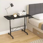 VECELO Small Standing Desk Adjustable Height, Mobile Computer Workstations with Wheels, Portable Rolling Laptop Table for Office