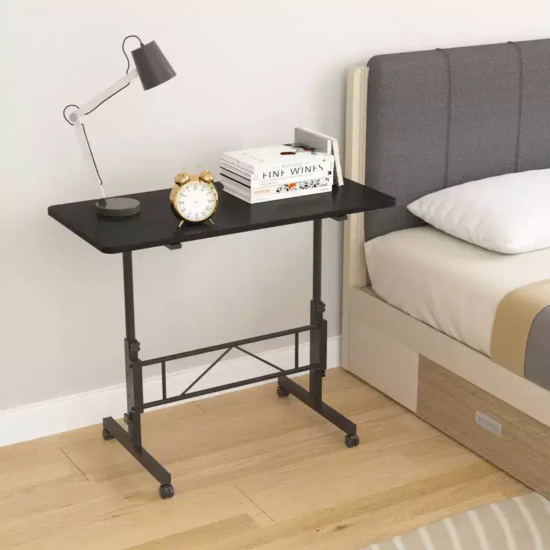 VECELO Small Standing Desk Adjustable Height, Mobile Computer Workstations with Wheels, Portable Rolling Laptop Table for Office