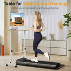 VECELO Small Standing Desk Adjustable Height, Mobile Computer Workstations with Wheels, Portable Rolling Laptop Table for Office