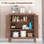 30 Inch Farmhouse Storage Cabinet, X-Shaped Double Door Kitchen Storage with 2 Adjustable Shelves